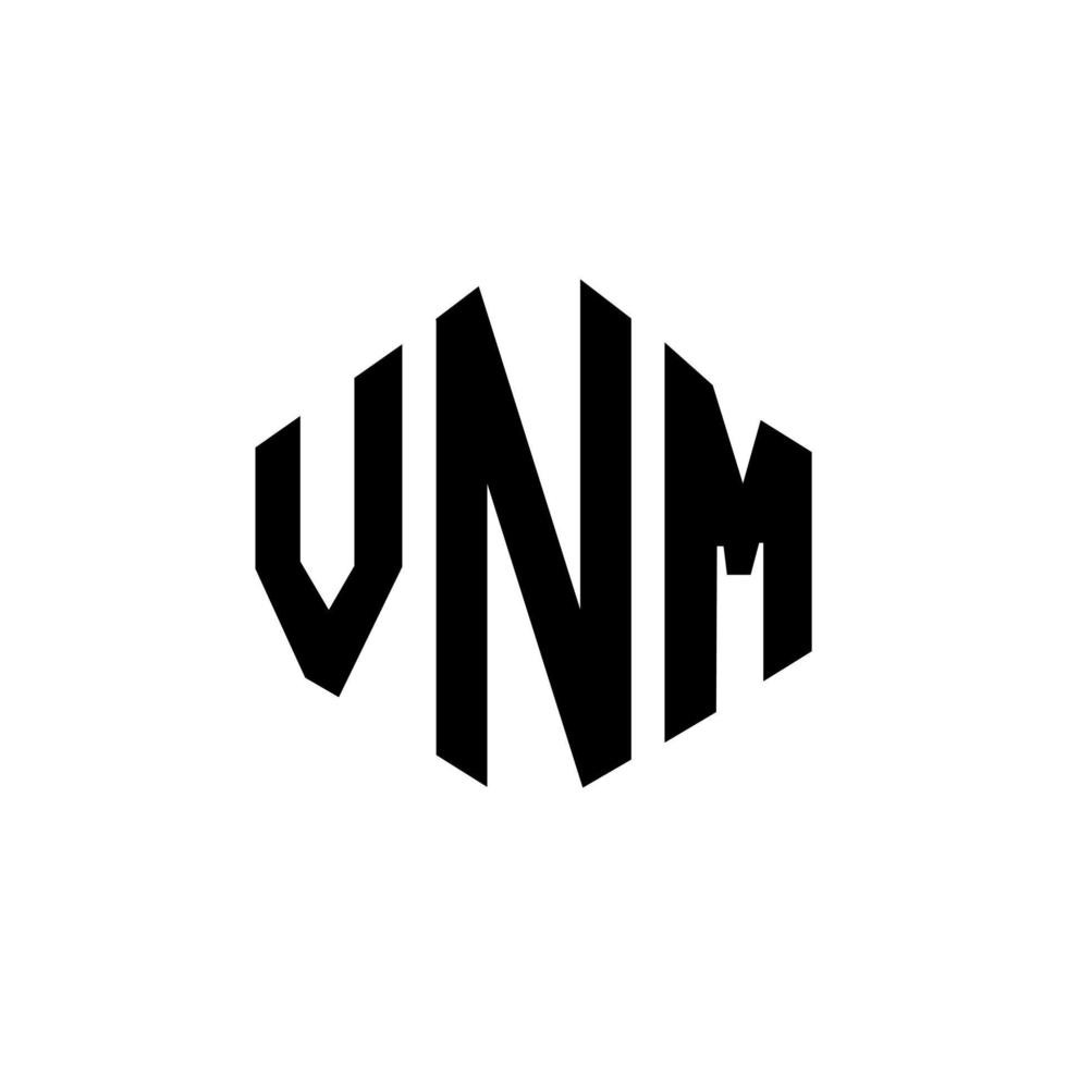 vnm letter logo-ontwerp met veelhoekvorm. vnm veelhoek en kubusvorm logo-ontwerp. vnm zeshoek vector logo sjabloon witte en zwarte kleuren. vnm-monogram, bedrijfs- en onroerendgoedlogo.