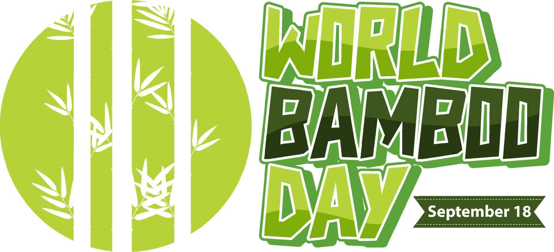 wereld bamboe dag logo banner vector