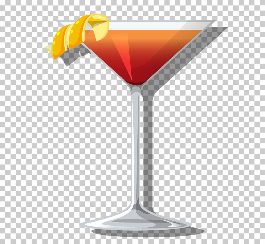 Martinez cocktail in glas vector