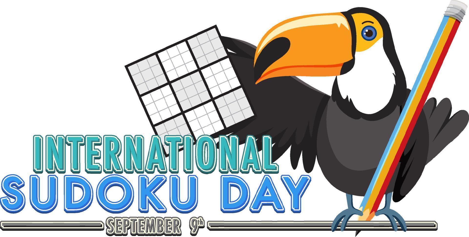 internationale sudoku dag poster sjabloon vector