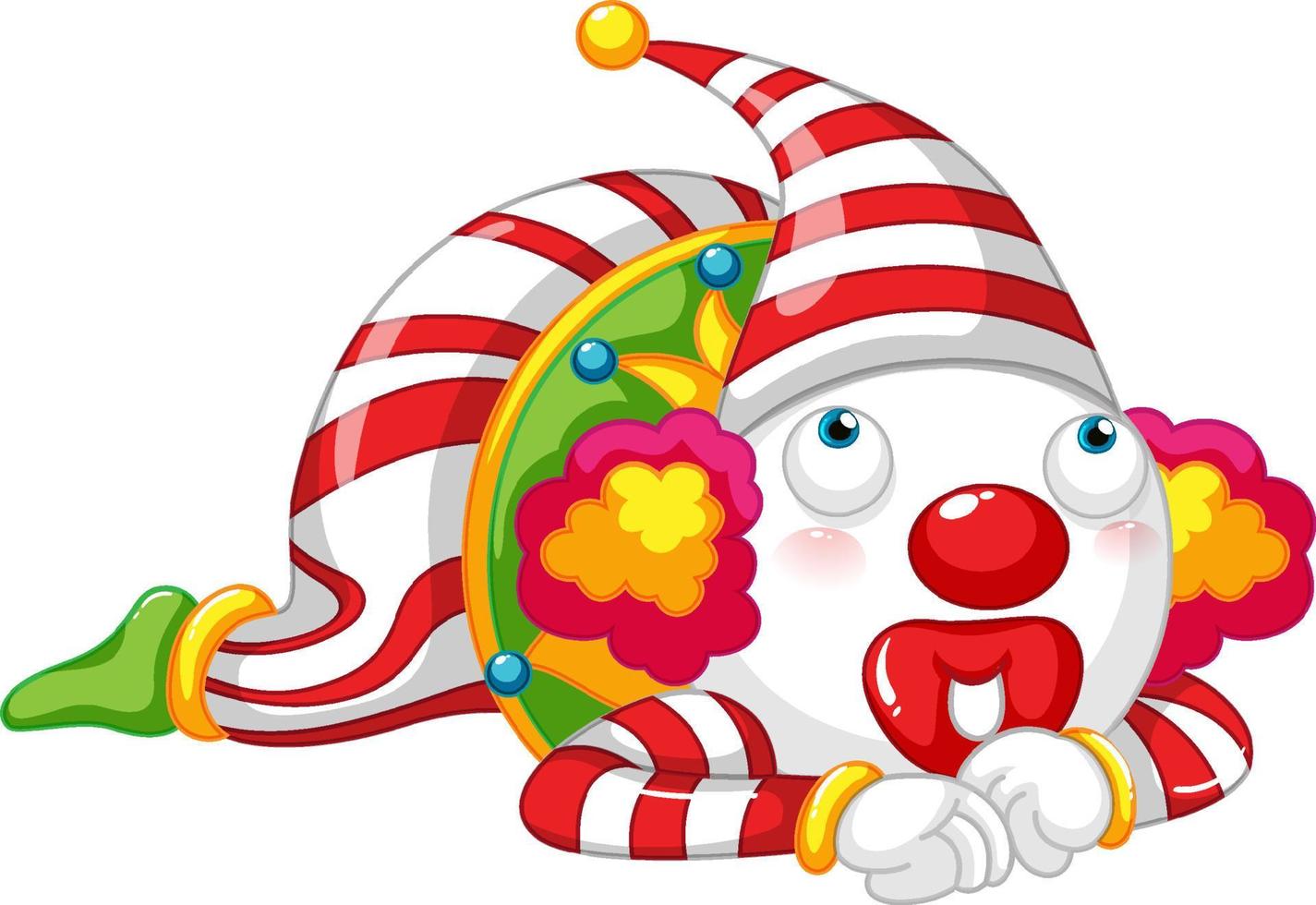 clown stripfiguur geïsoleerd vector