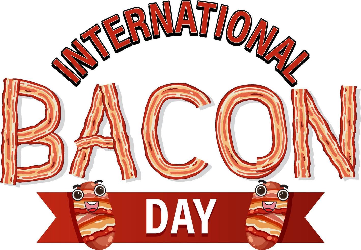 postersjabloon voor internationale bacondag vector