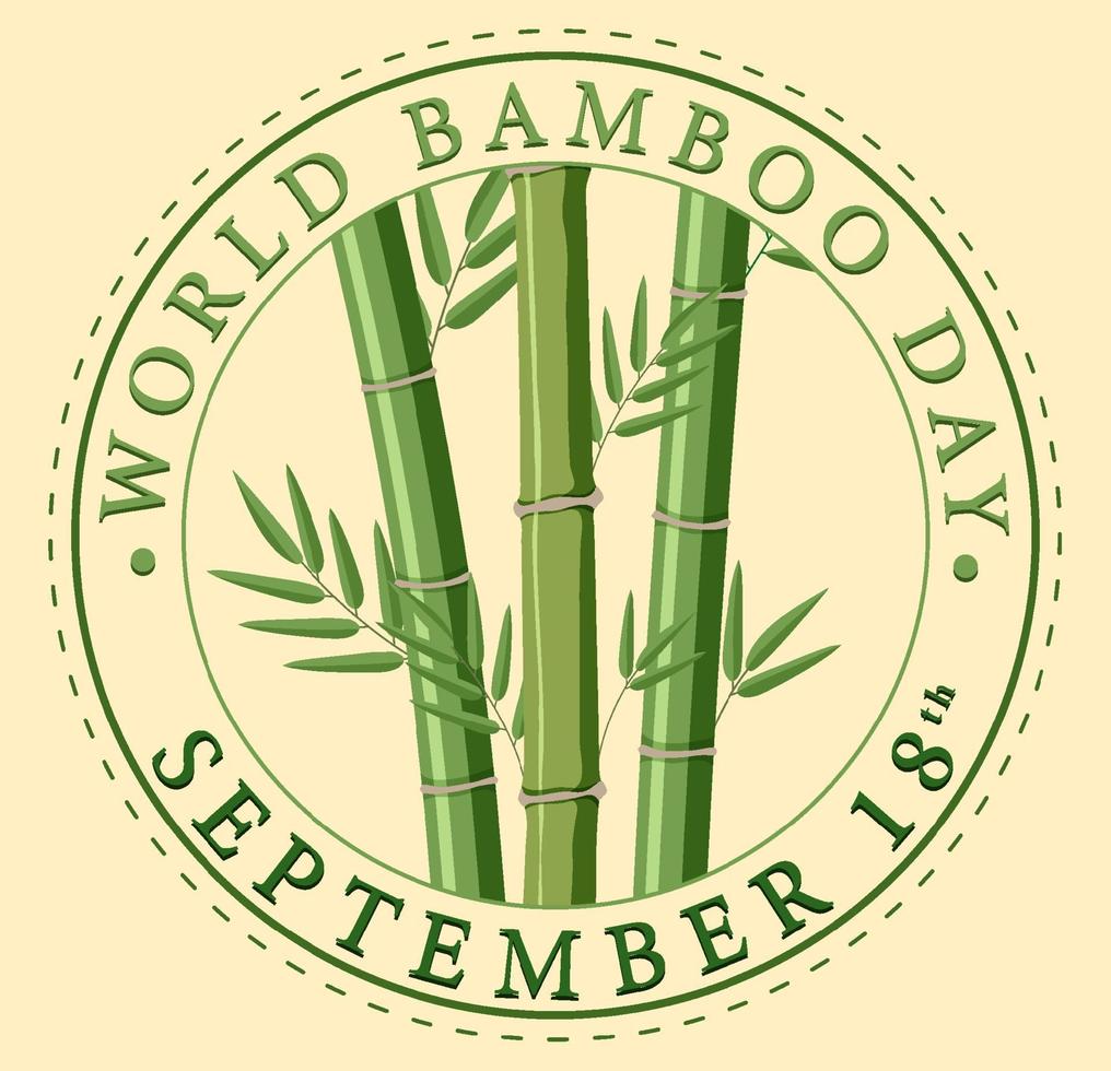 wereld bamboe dag 18 september vector