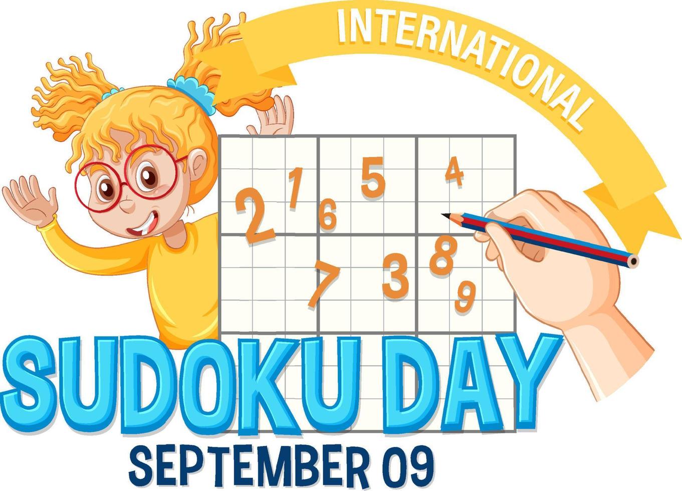 internationaal sudoku-dagbannerontwerp vector