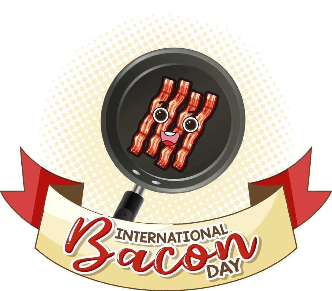 bannerontwerp voor internationale bacondag vector