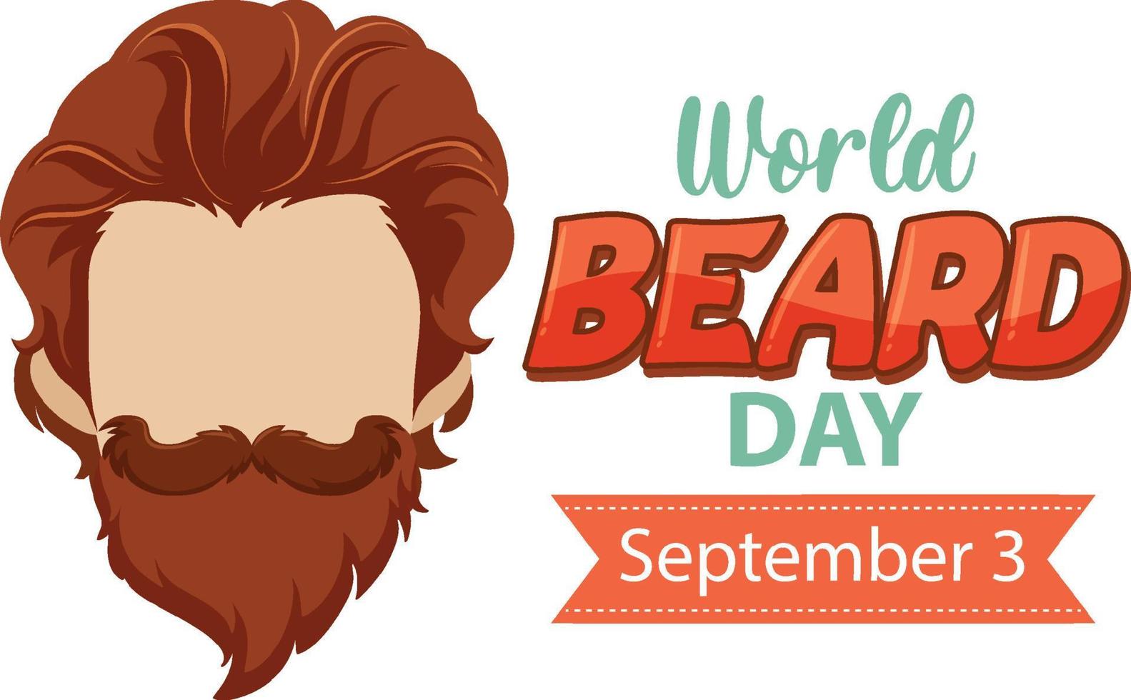 wereld baard dag 3 september vector