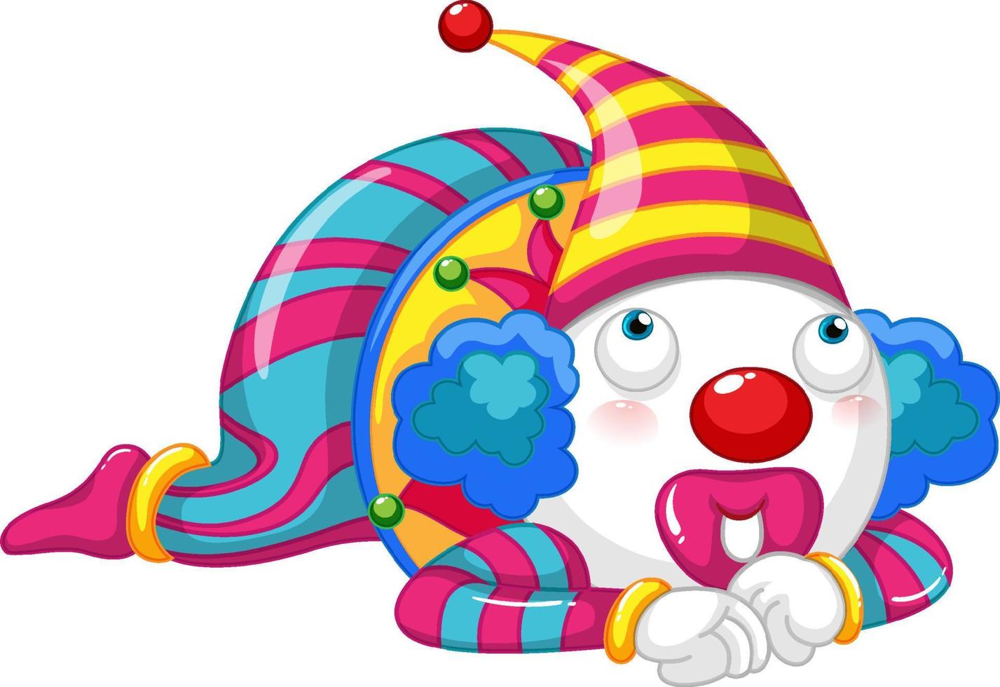 clown stripfiguur geïsoleerd vector