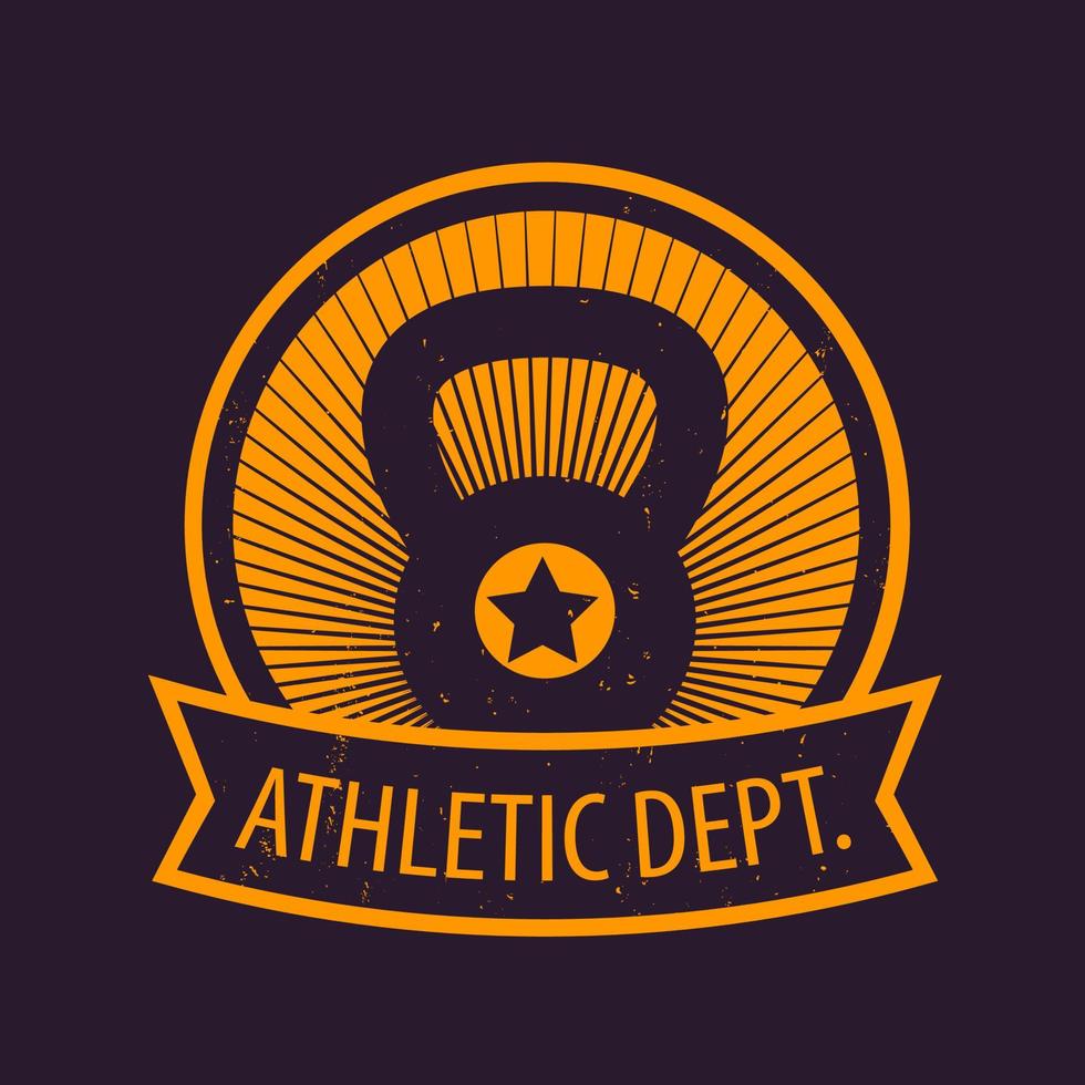 atletische afdeling, fitness, gymembleem, vectorteken vector