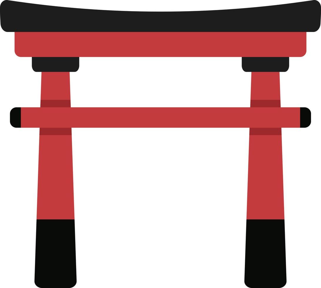 cartoon torii decoratie, japans cultuurelement. vector