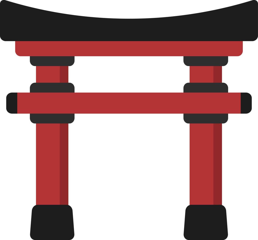 cartoon torii decoratie, japans cultuurelement. vector
