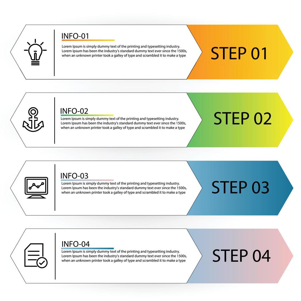 infographic zeshoek vector sjabloon proces concept stap voor strategie