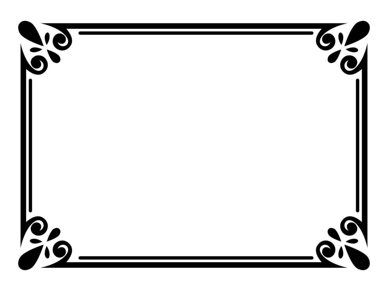 decoratieve eenvoudige frame rechthoek vector