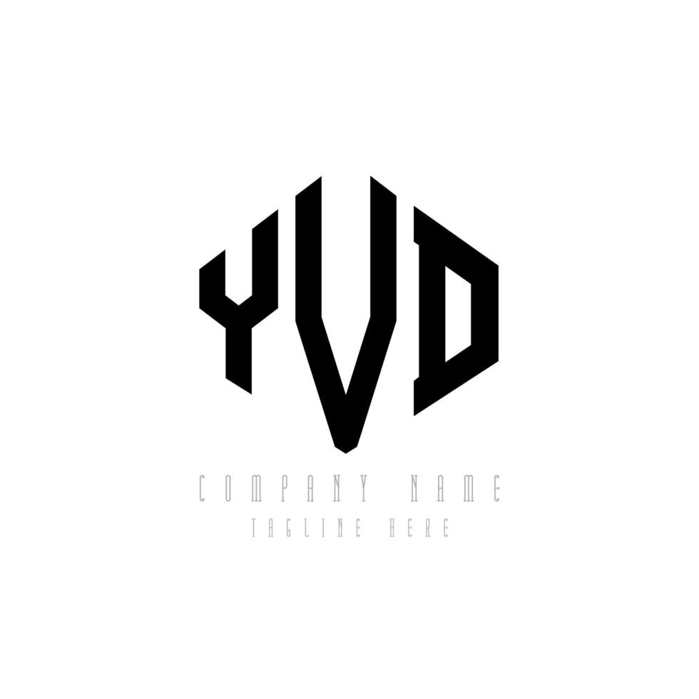 yvd letter logo-ontwerp met veelhoekvorm. yvd veelhoek en kubusvorm logo-ontwerp. yvd zeshoek vector logo sjabloon witte en zwarte kleuren. yvd-monogram, bedrijfs- en onroerendgoedlogo.