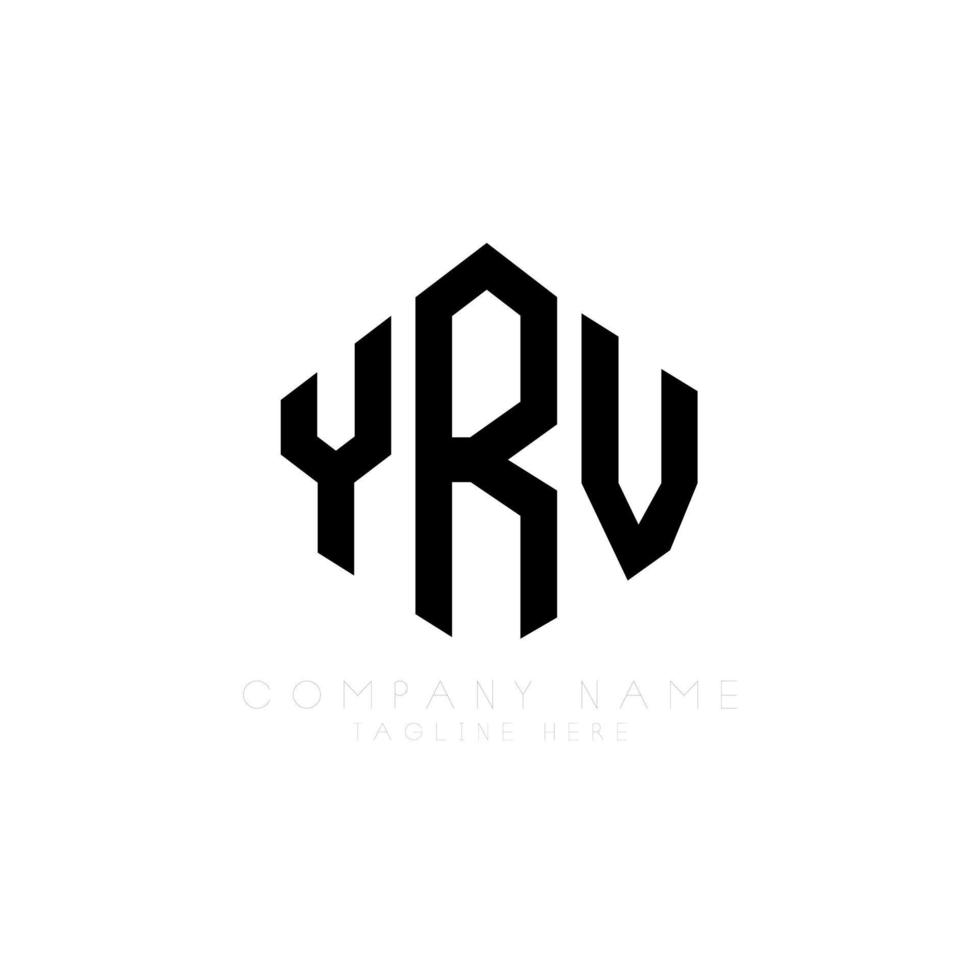 yrv letter logo-ontwerp met veelhoekvorm. yrv veelhoek en kubusvorm logo-ontwerp. yrv zeshoek vector logo sjabloon witte en zwarte kleuren. yrv-monogram, bedrijfs- en onroerendgoedlogo.