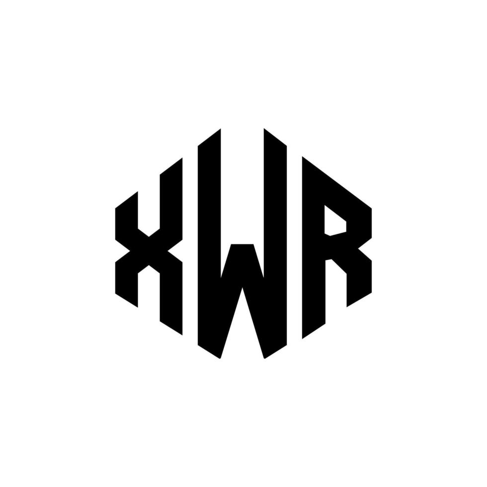 xwr letter logo-ontwerp met veelhoekvorm. xwr veelhoek en kubusvorm logo-ontwerp. xwr zeshoek vector logo sjabloon witte en zwarte kleuren. xwr monogram, bedrijfs- en onroerend goed logo.