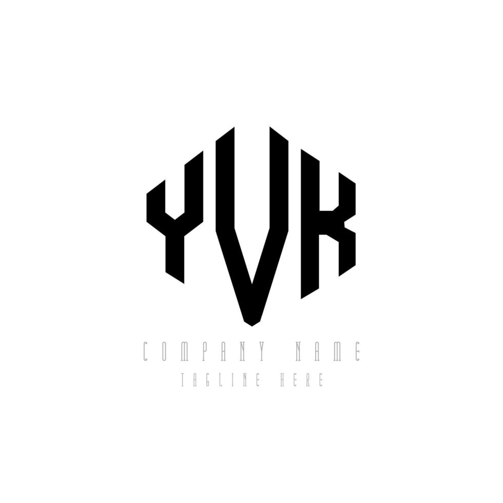 yvk letter logo-ontwerp met veelhoekvorm. yvk veelhoek en kubusvorm logo-ontwerp. yvk zeshoek vector logo sjabloon witte en zwarte kleuren. yvk monogram, business en onroerend goed logo.