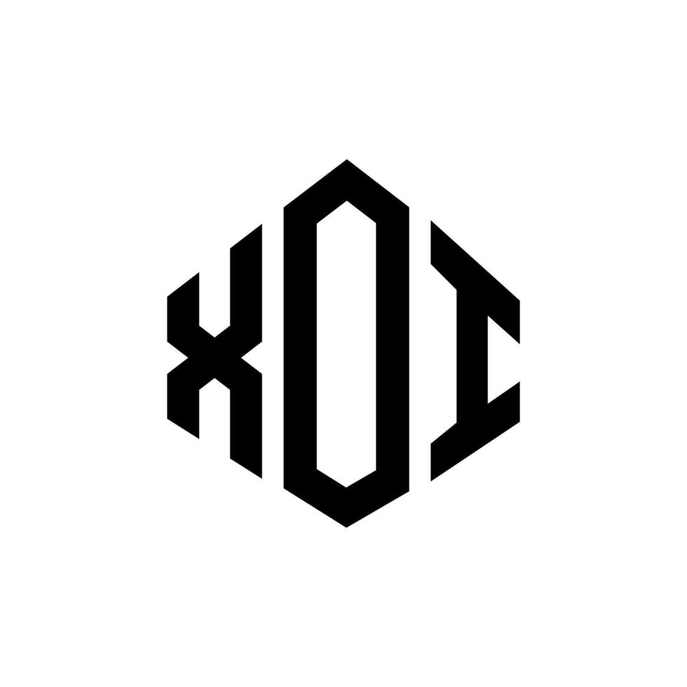 xoi letter logo-ontwerp met veelhoekvorm. xoi veelhoek en kubusvorm logo-ontwerp. xoi zeshoek vector logo sjabloon witte en zwarte kleuren. xoi-monogram, bedrijfs- en onroerendgoedlogo.