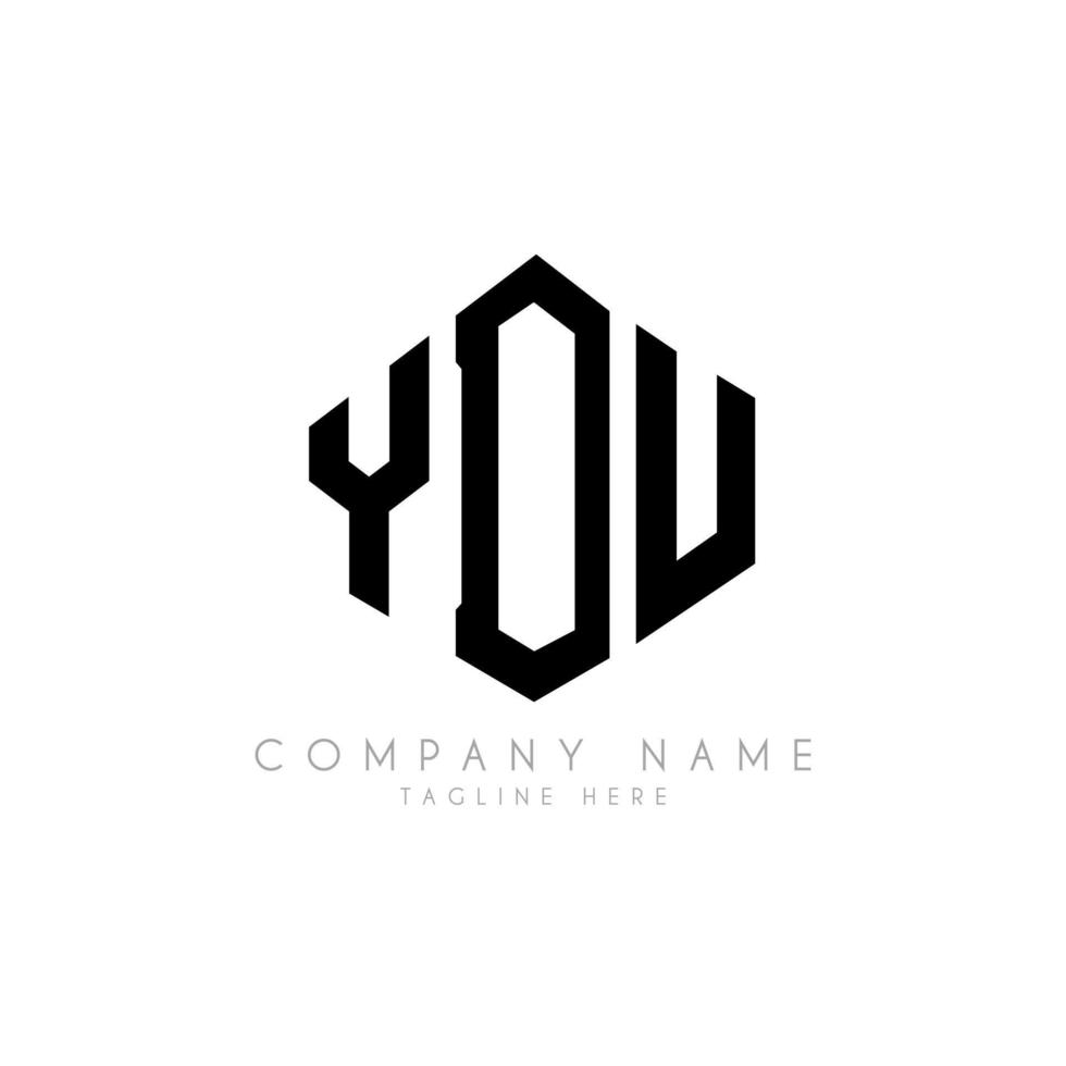 ydu letter logo-ontwerp met veelhoekvorm. ydu veelhoek en kubusvorm logo-ontwerp. ydu zeshoek vector logo sjabloon witte en zwarte kleuren. ydu monogram, business en onroerend goed logo.