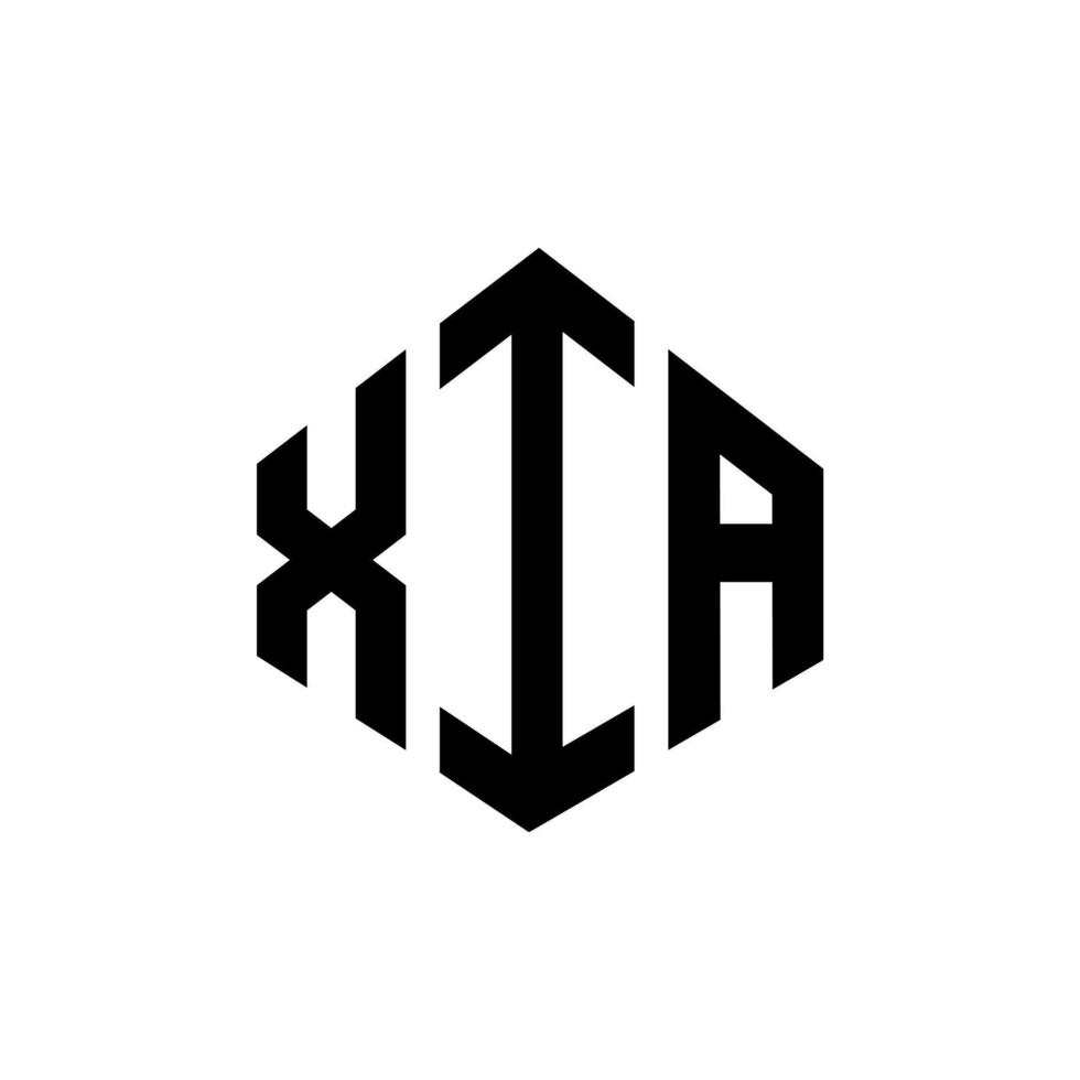 xia letter logo-ontwerp met veelhoekvorm. xia veelhoek en kubusvorm logo-ontwerp. xia zeshoek vector logo sjabloon witte en zwarte kleuren. xia monogram, bedrijfs- en onroerend goed logo.