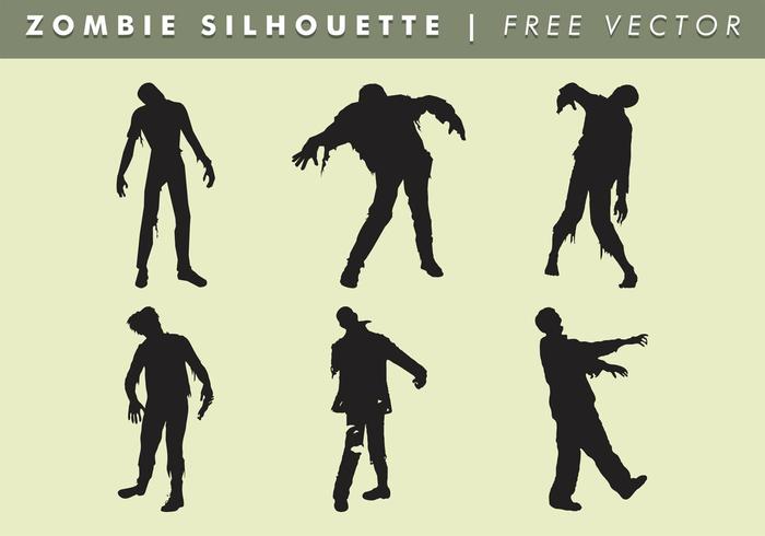 Zombie Silhouette Vector Gratis