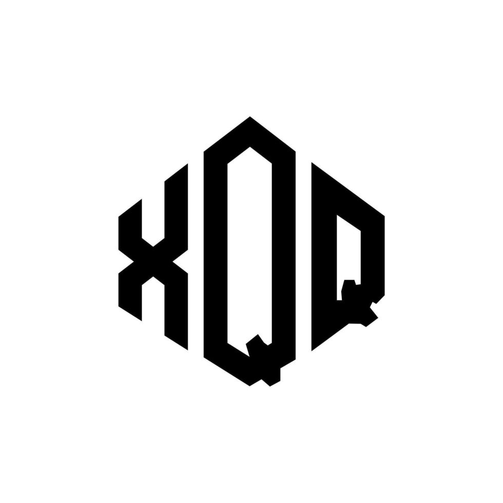 xqq letter logo-ontwerp met veelhoekvorm. xqq veelhoek en kubusvorm logo-ontwerp. xqq zeshoek vector logo sjabloon witte en zwarte kleuren. xqq monogram, bedrijfs- en vastgoedlogo.