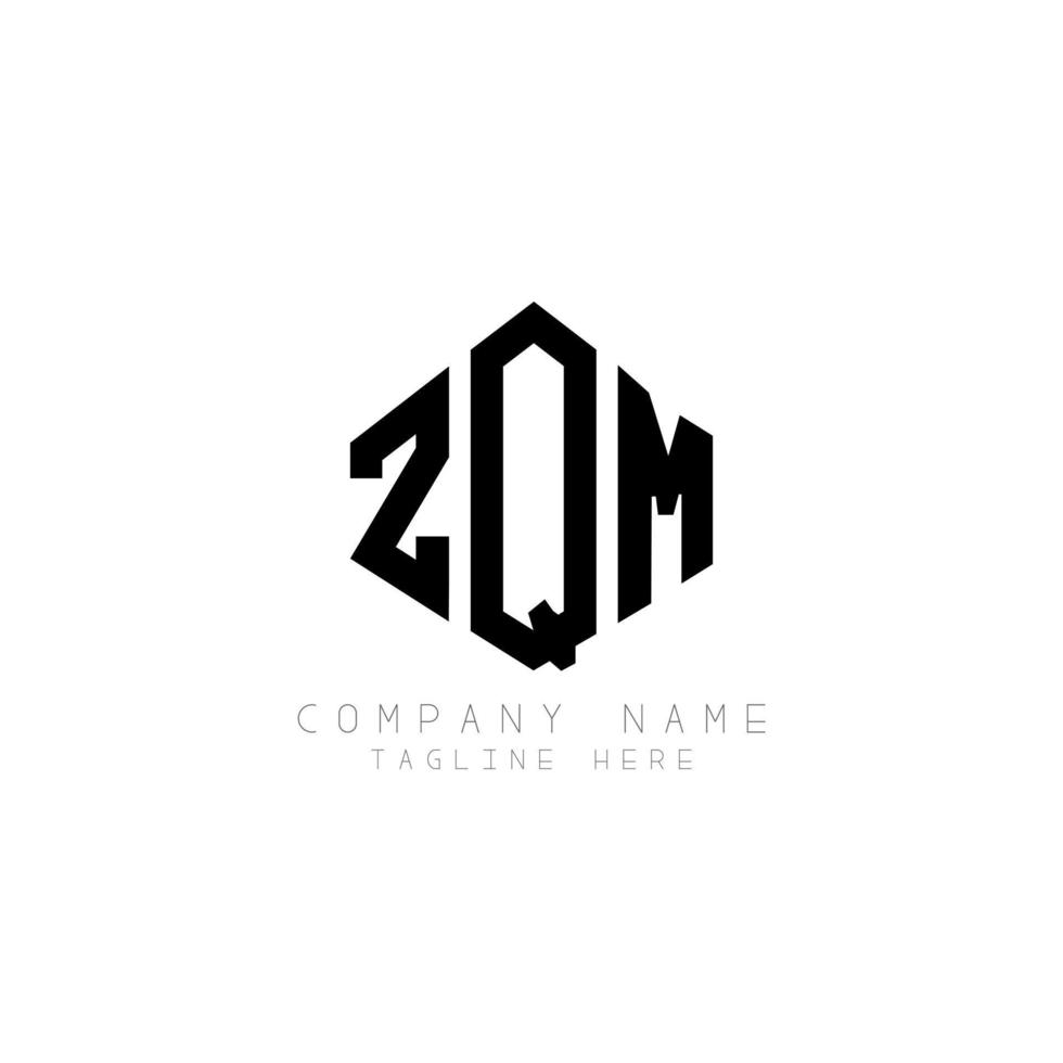 zqm letter logo-ontwerp met veelhoekvorm. zqm veelhoek en kubusvorm logo-ontwerp. zqm zeshoek vector logo sjabloon witte en zwarte kleuren. zqm monogram, business en onroerend goed logo.