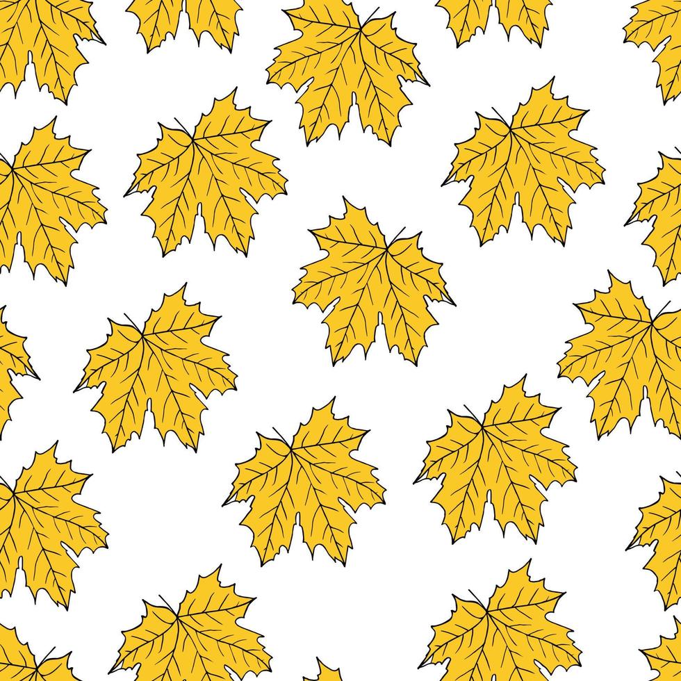 naadloos patroon met esdoornbladeren voor behang, textiel, papier, stoffen, webpagina's. bladornament, vintage stijl. vector