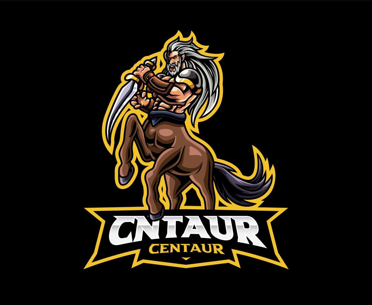 centaur mascotte logo ontwerp vector