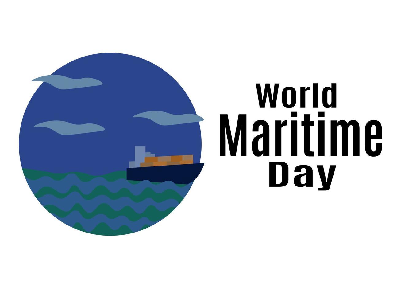 wereld maritieme dag, idee voor poster, banner, flyer of ansichtkaart vector