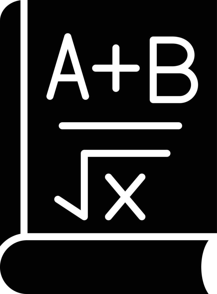 algebra boek pictogramstijl vector