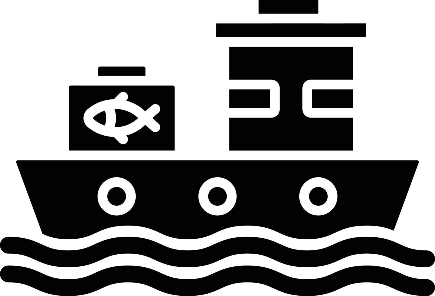 pictogramstijl vissersboot vector