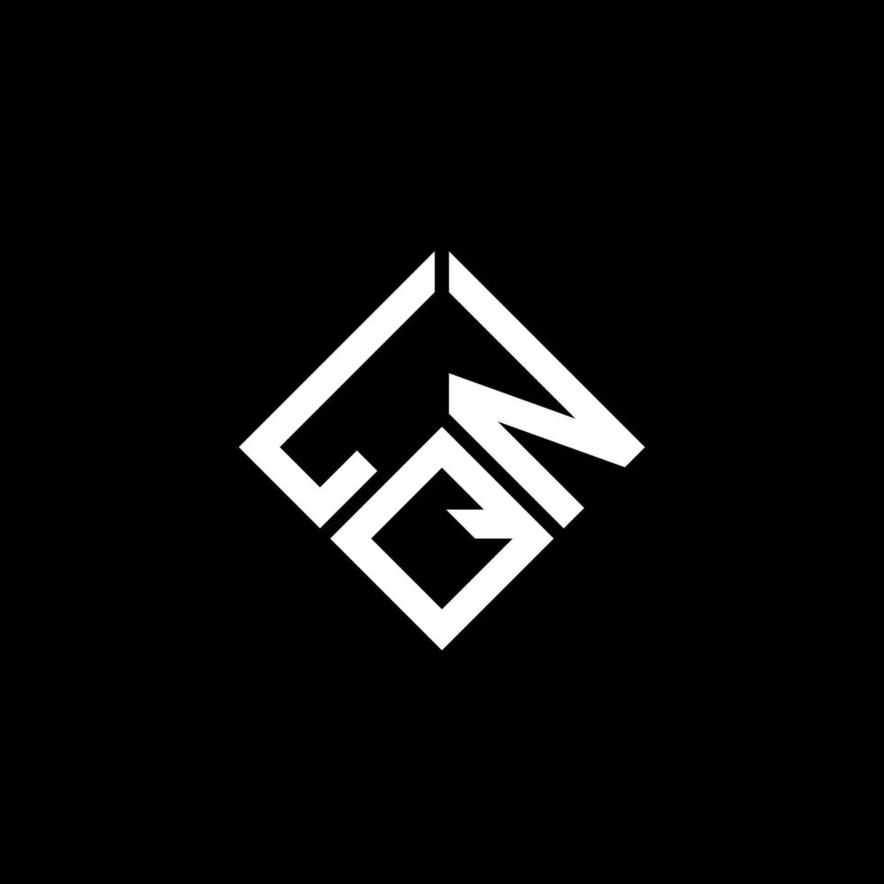lqn brief logo ontwerp op zwarte achtergrond. lqn creatieve initialen brief logo concept. lqn brief ontwerp. vector
