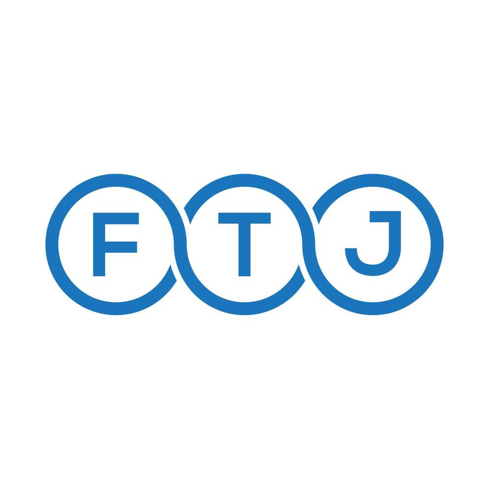 ftj brief logo ontwerp op zwarte achtergrond. ftj creatieve initialen brief logo concept. ftj-briefontwerp. vector