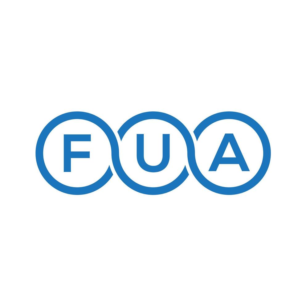 fua brief logo ontwerp op zwarte achtergrond. fua creatieve initialen brief logo concept. fua brief ontwerp. vector