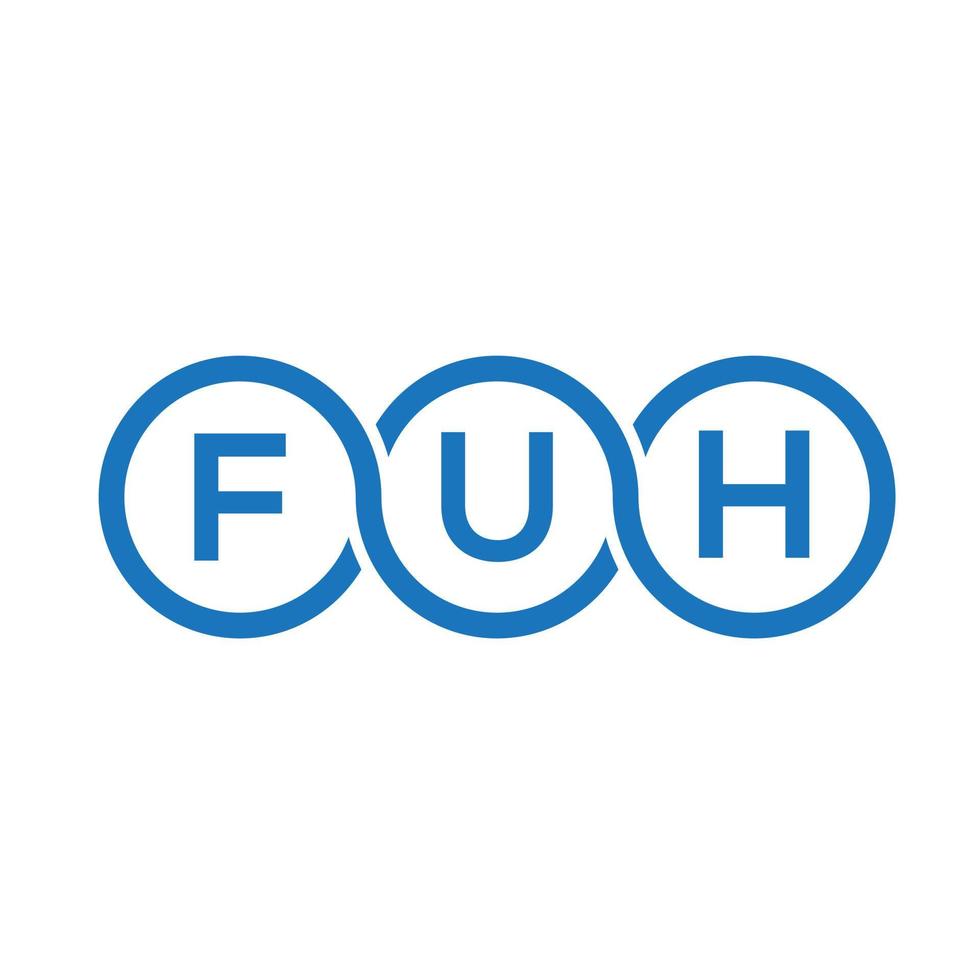 fuh brief logo ontwerp op zwarte achtergrond. fuh creatieve initialen brief logo concept. fuh brief ontwerp. vector