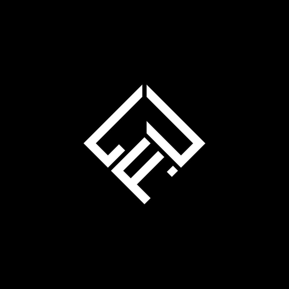lfu brief logo ontwerp op zwarte achtergrond. lfu creatieve initialen brief logo concept. lfu-briefontwerp. vector
