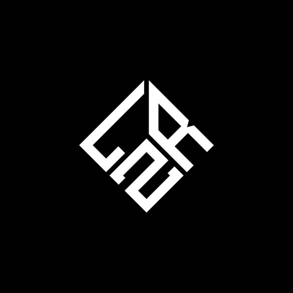 LZR brief logo ontwerp op zwarte achtergrond. lzr creatieve initialen brief logo concept. lzr brief ontwerp. vector