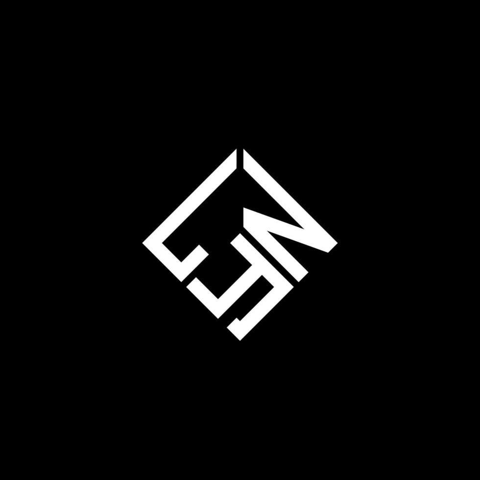 lyn brief logo ontwerp op zwarte achtergrond. lyn creatieve initialen brief logo concept. lyn brief ontwerp. vector