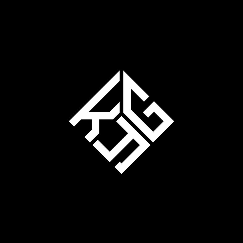 kyg brief logo ontwerp op zwarte achtergrond. kyg creatieve initialen brief logo concept. kyg brief ontwerp. vector