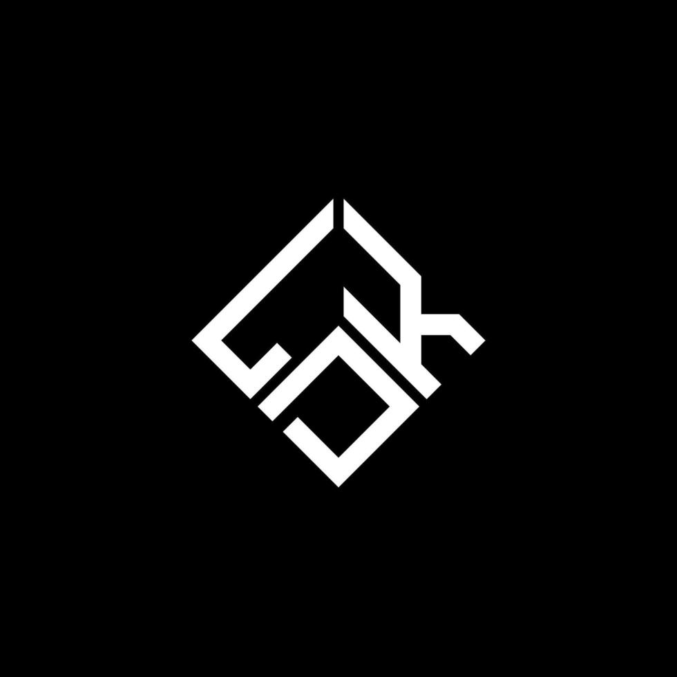 ldk brief logo ontwerp op zwarte achtergrond. ldk creatieve initialen brief logo concept. ldk brief ontwerp. vector