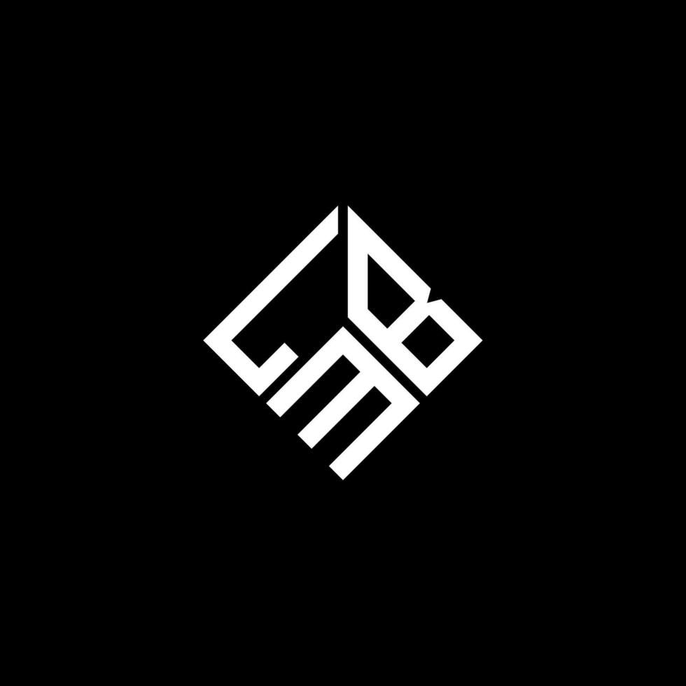 lmb brief logo ontwerp op zwarte achtergrond. lmb creatieve initialen brief logo concept. lmb brief ontwerp. vector