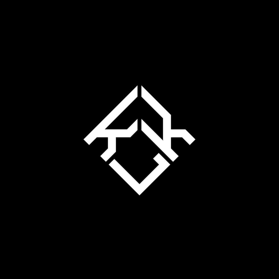 klk brief logo ontwerp op zwarte achtergrond. klk creatieve initialen brief logo concept. klk brief ontwerp. vector