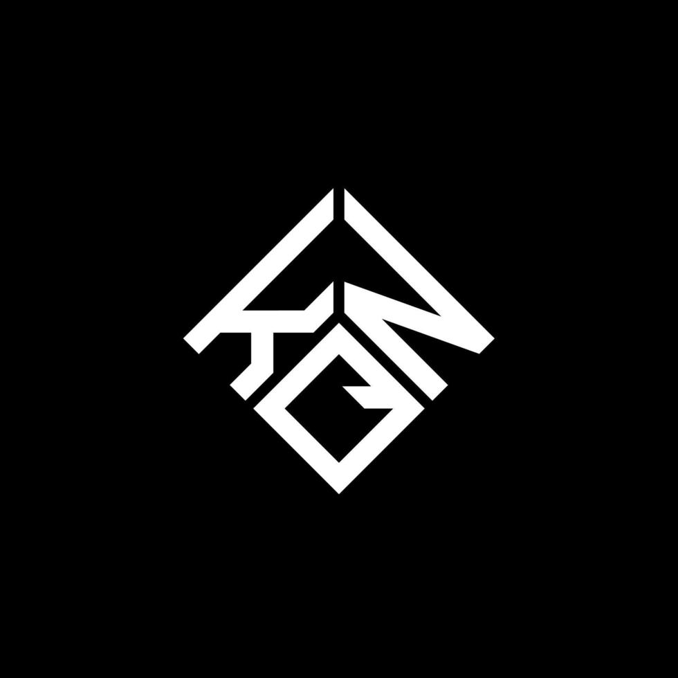 kqn brief logo ontwerp op zwarte achtergrond. kqn creatieve initialen brief logo concept. kqn brief ontwerp. vector