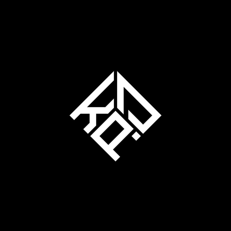 kpd brief logo ontwerp op zwarte achtergrond. kpd creatieve initialen brief logo concept. kpd-briefontwerp. vector