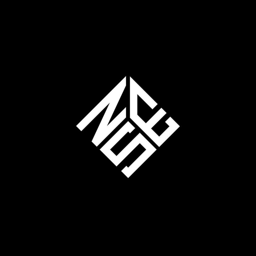 NSE brief logo ontwerp op zwarte achtergrond. nse creatieve initialen brief logo concept. nse brief ontwerp. vector