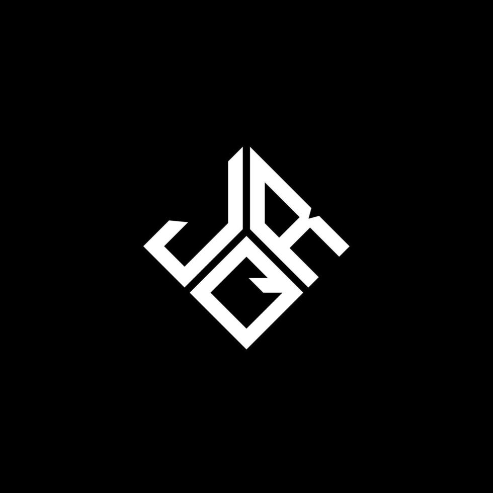 jqr brief logo ontwerp op zwarte achtergrond. jqr creatieve initialen brief logo concept. jqr brief ontwerp. vector