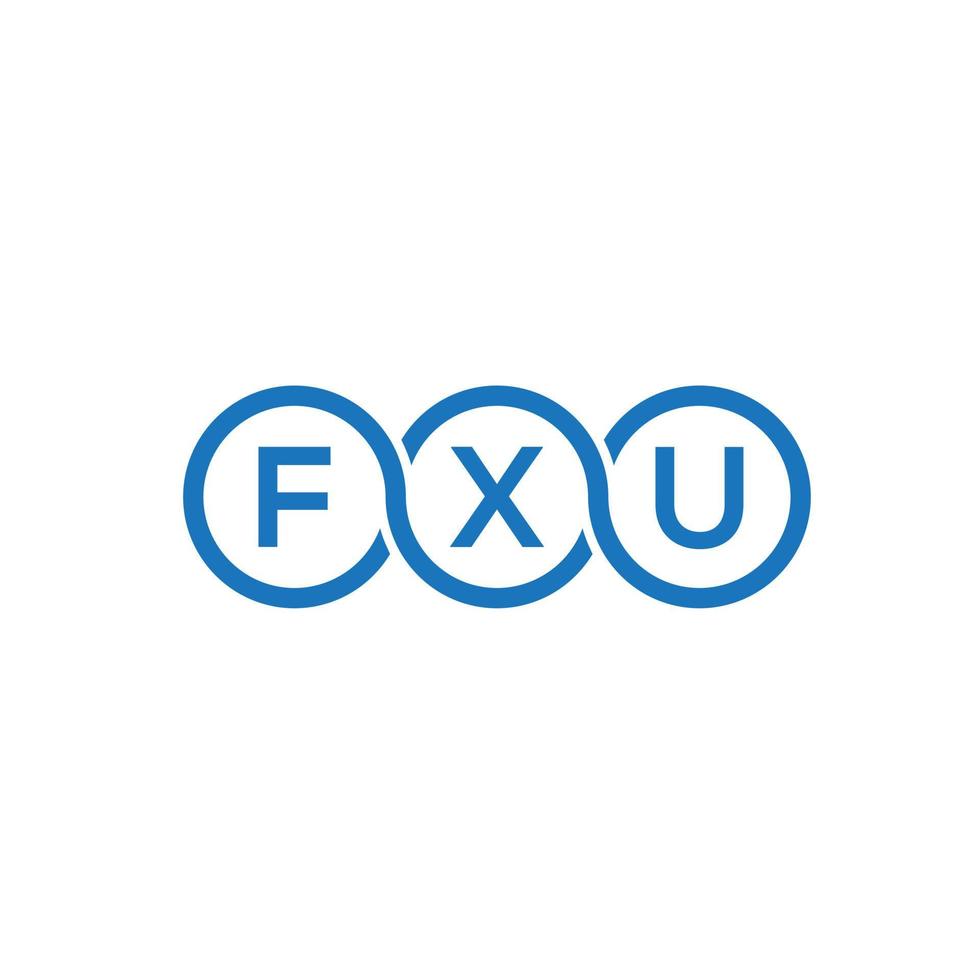 fxu brief logo ontwerp op zwarte achtergrond. fxu creatieve initialen brief logo concept. fxu brief ontwerp. vector