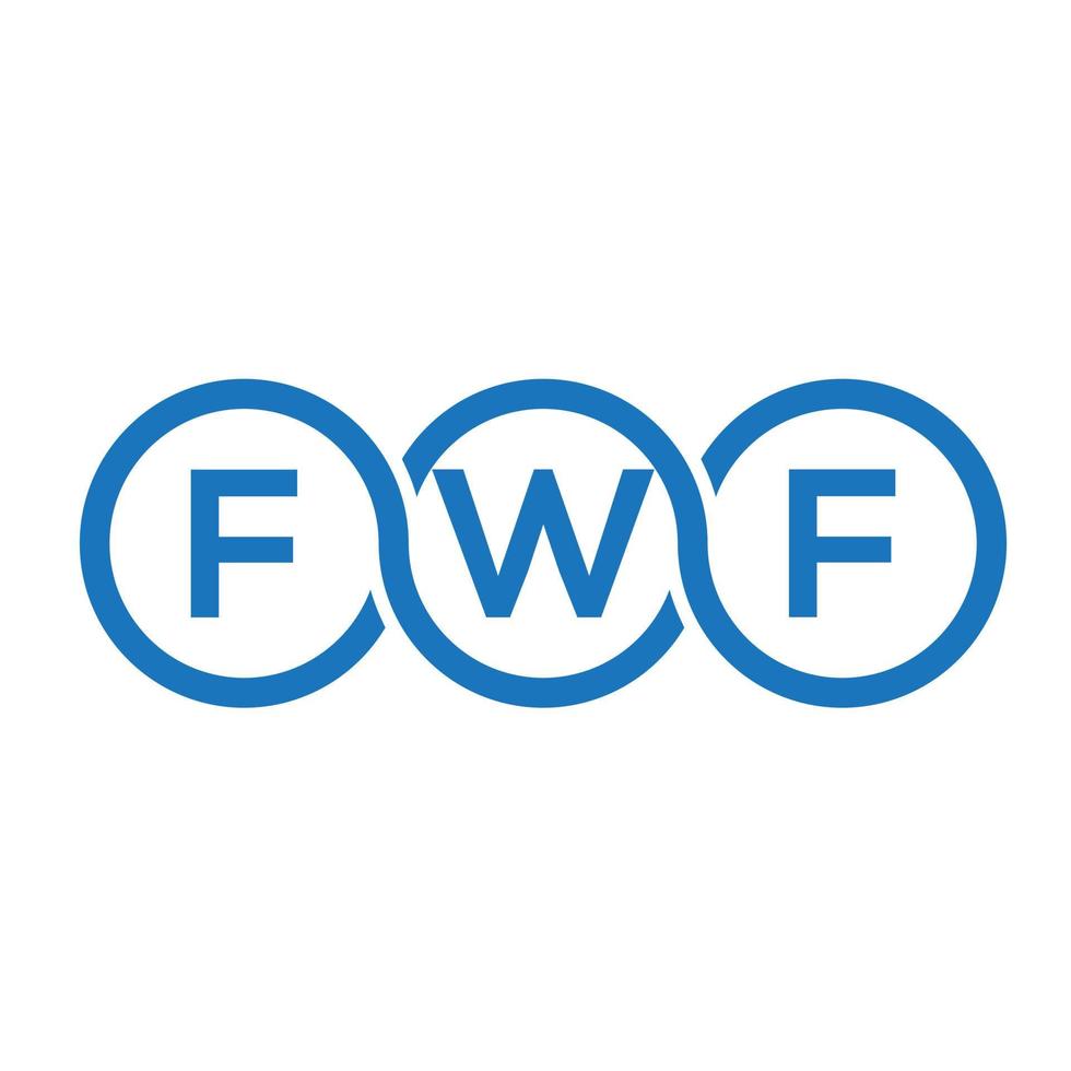 fwf brief logo ontwerp op zwarte achtergrond. fwf creatieve initialen brief logo concept. fwf brief ontwerp. vector