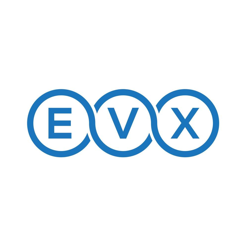 evx brief logo ontwerp op zwarte achtergrond. evx creatieve initialen brief logo concept. evx brief ontwerp. vector