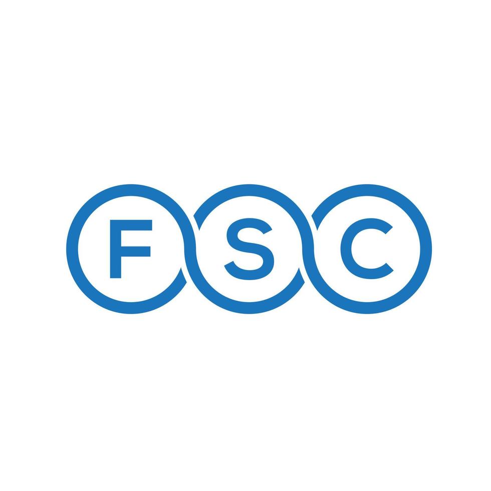 fsc brief logo ontwerp op zwarte achtergrond. fsc creatieve initialen brief logo concept. fsc brief ontwerp. vector